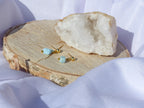 Larimar Kugelkopf-Ohrringe für Ruhe, Leichtigkeit & Gelassenheit