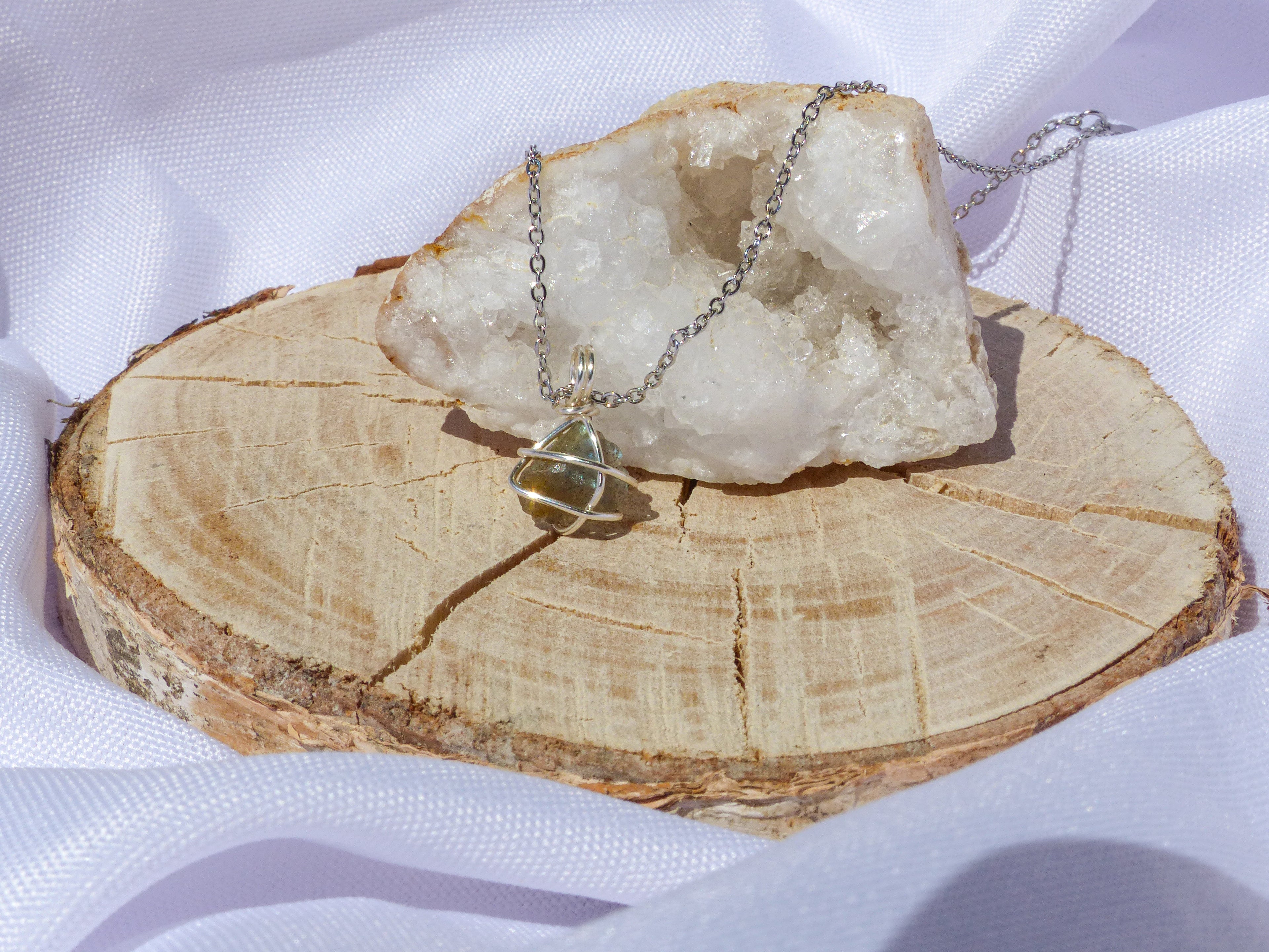 Labradorit Kette Silber für Transformation & Schutz