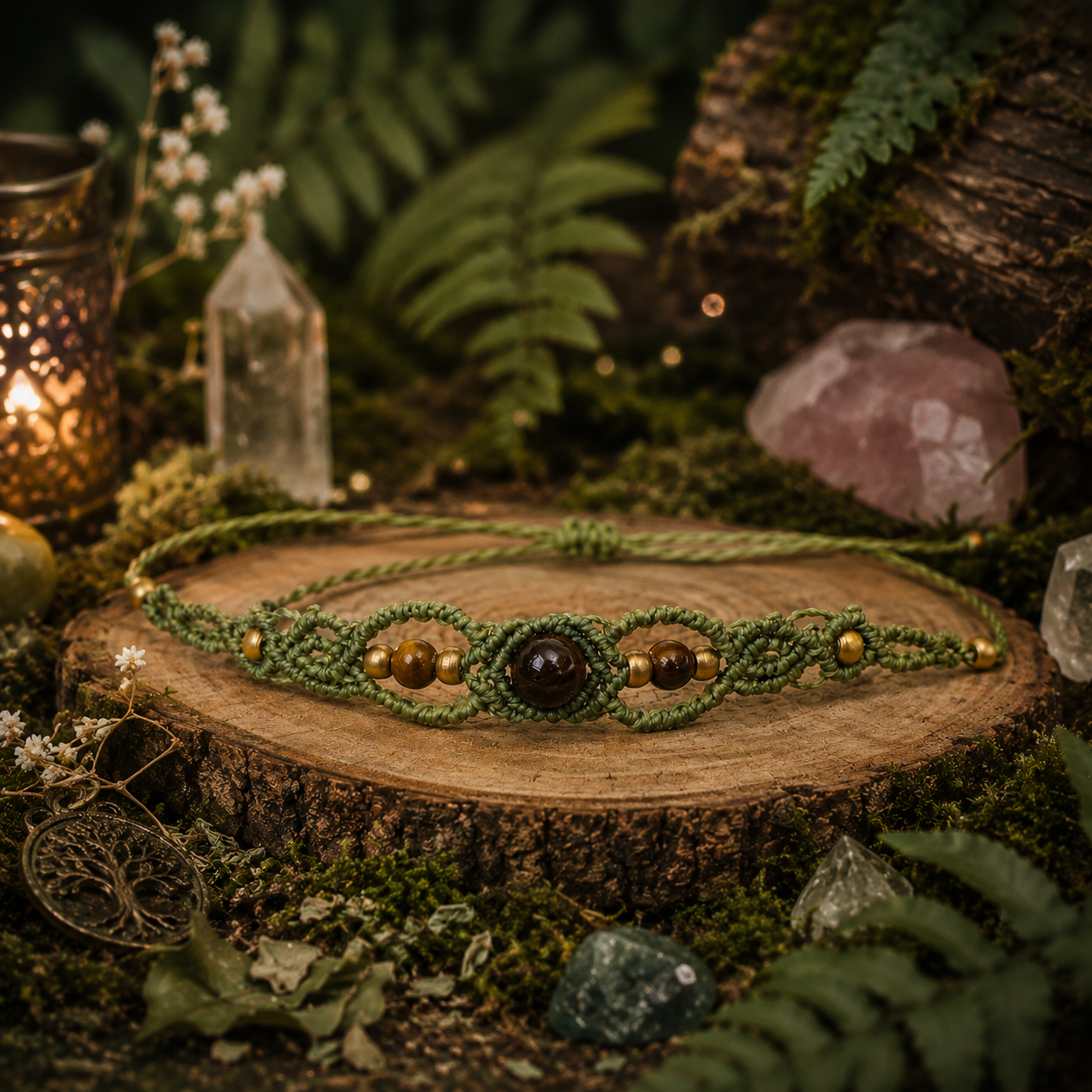 Forest Whisper - Tigerauge Armband