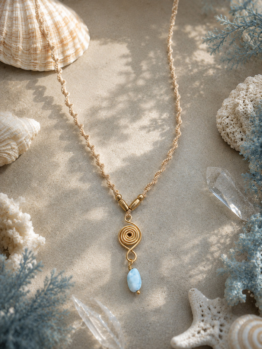 Ocean Seaspiral - Larimar Kette