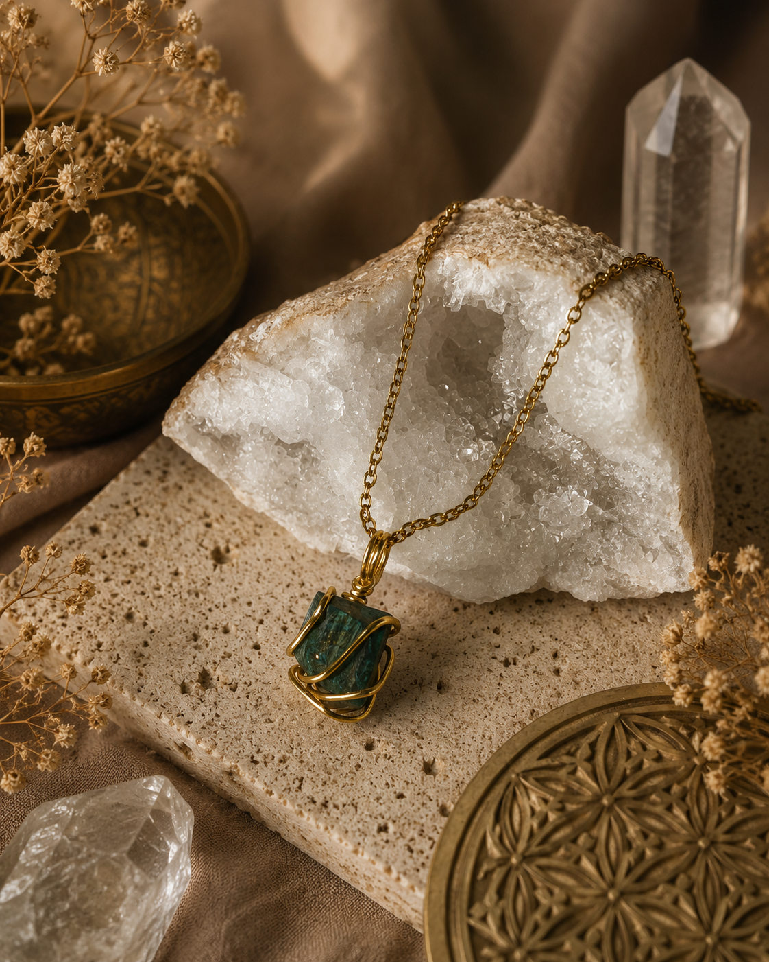 Verdant - Malachit Kette Gold