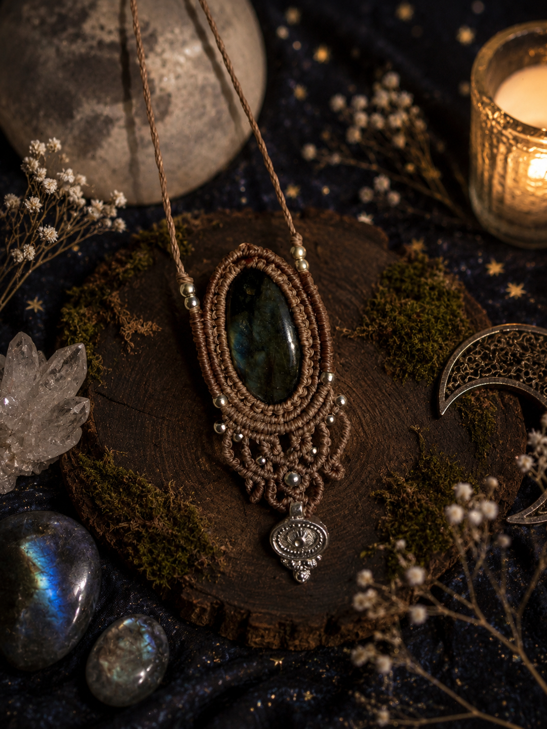 Lunar Embrace - Labradorit Kette