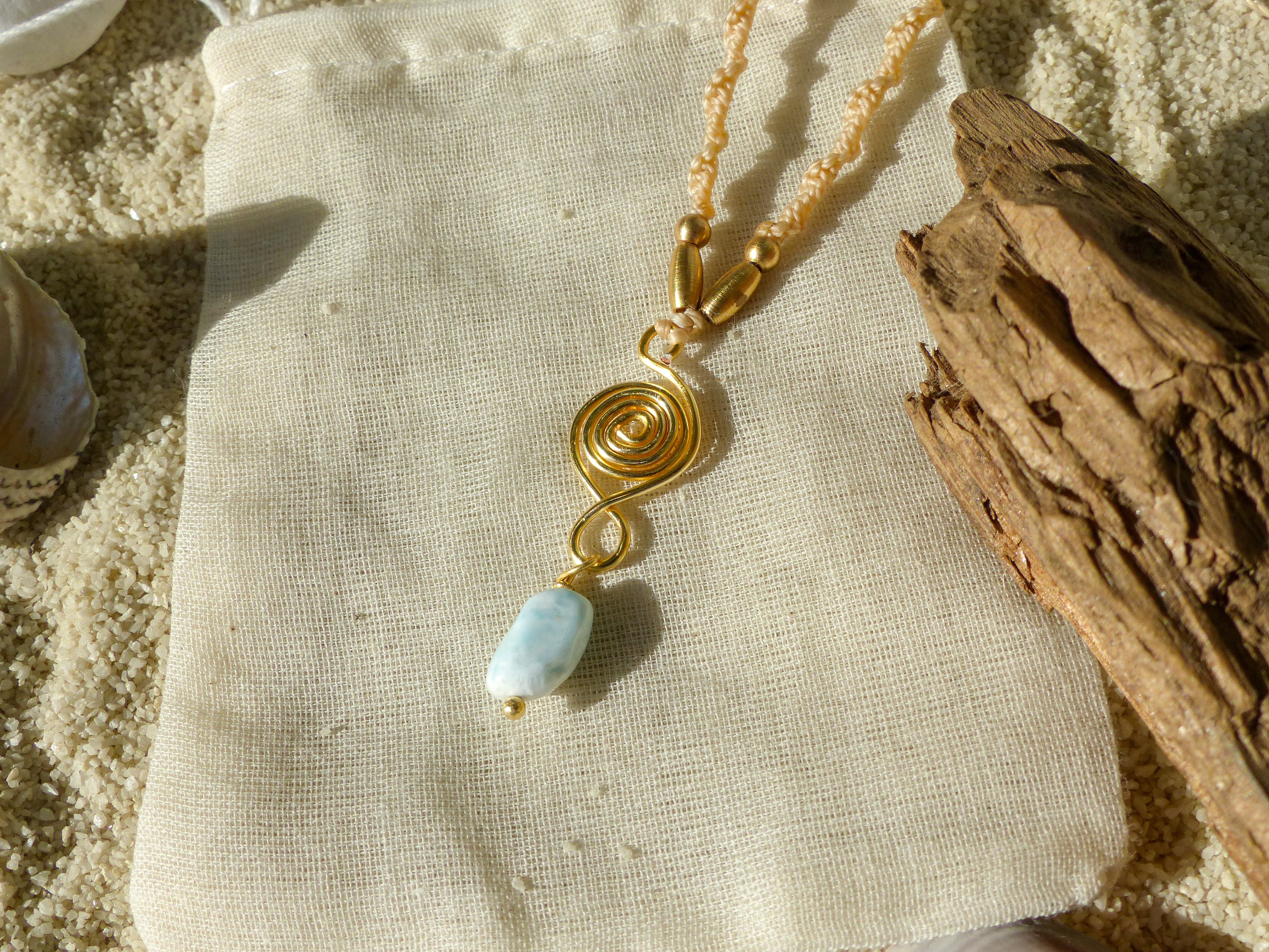 Ocean Seaspiral - Larimar Kette