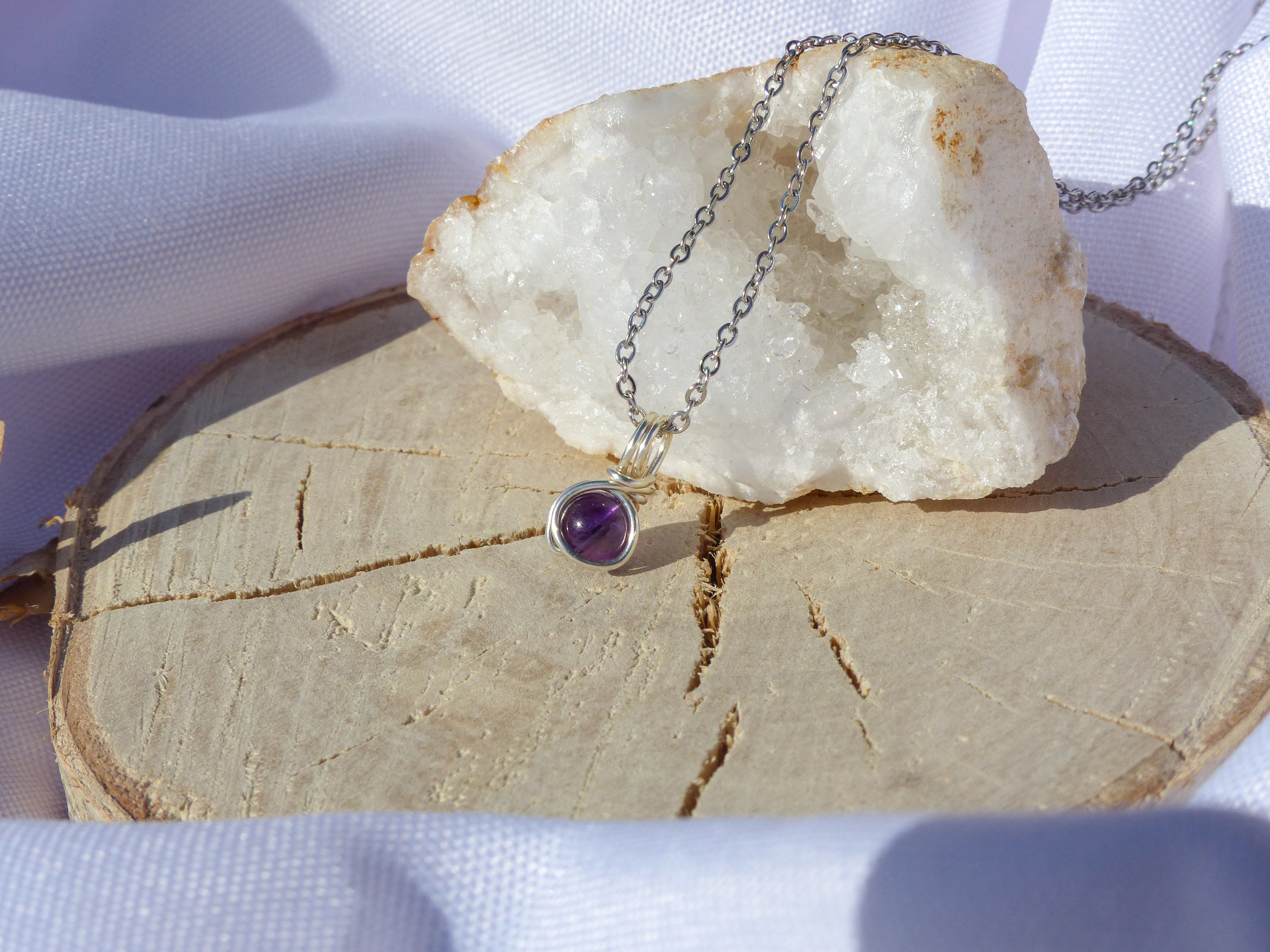 Amethyst Kette für Ruhe, Klarheit & innere Balance