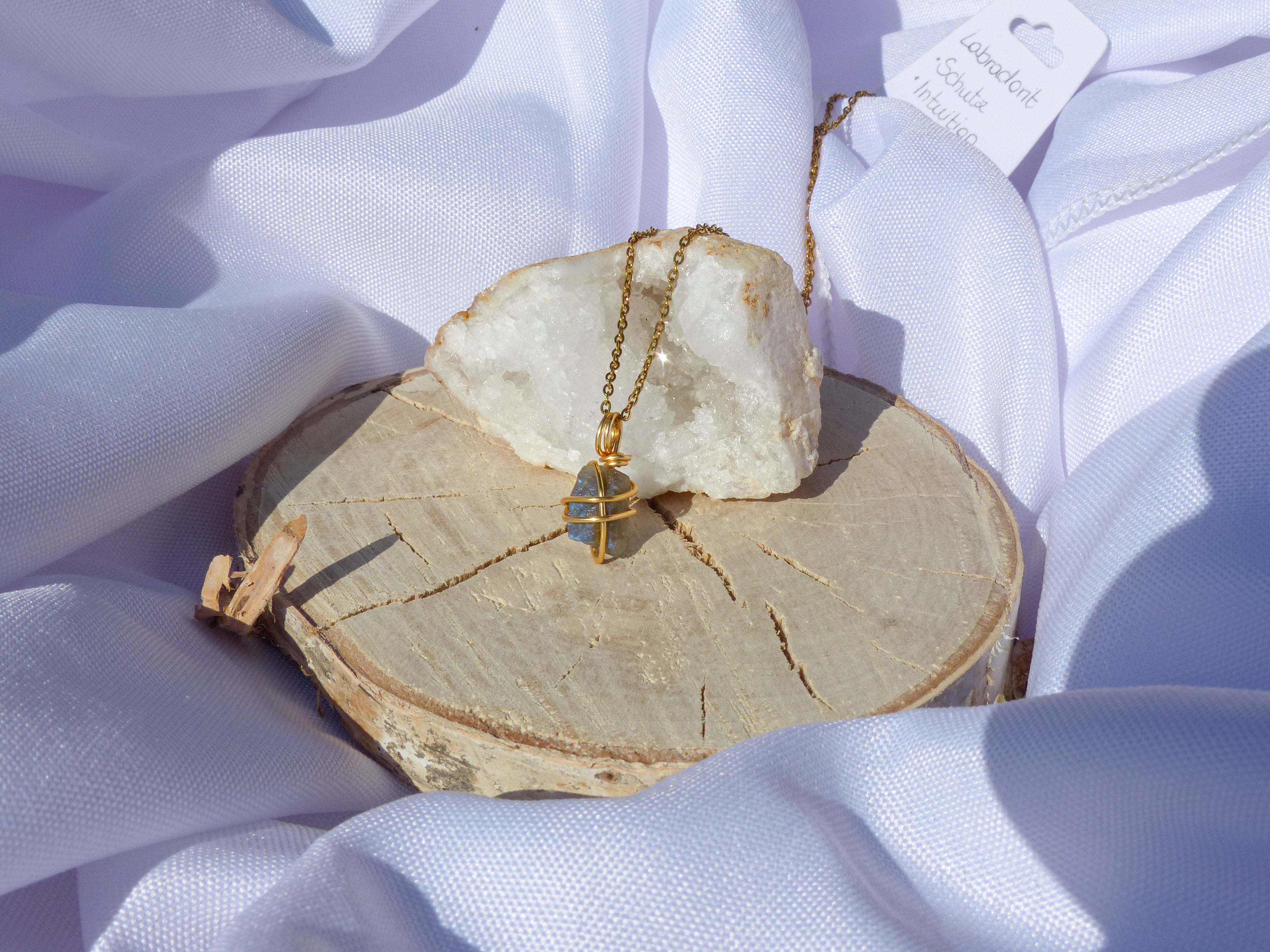 Labradorit Kette Gold für Transformation & Schutz