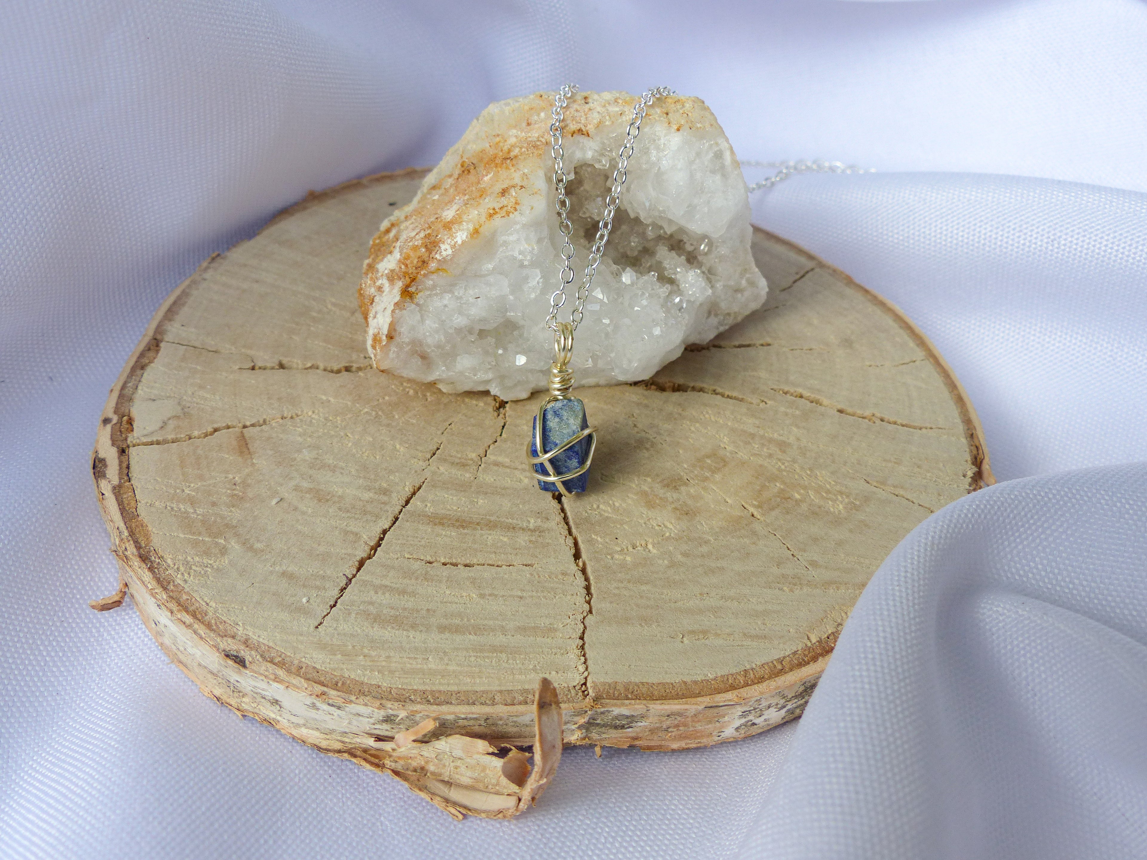 Lapislazuli Kette Silber für Klarheit, Wahrheit & Selbstbewusstsein