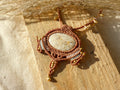 Makramee Kette mit Sonnenkoralle